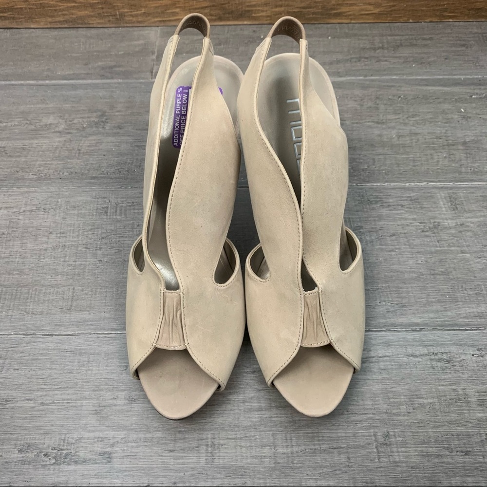 Moda Spana Nude Slingback & Open Toe Heels
